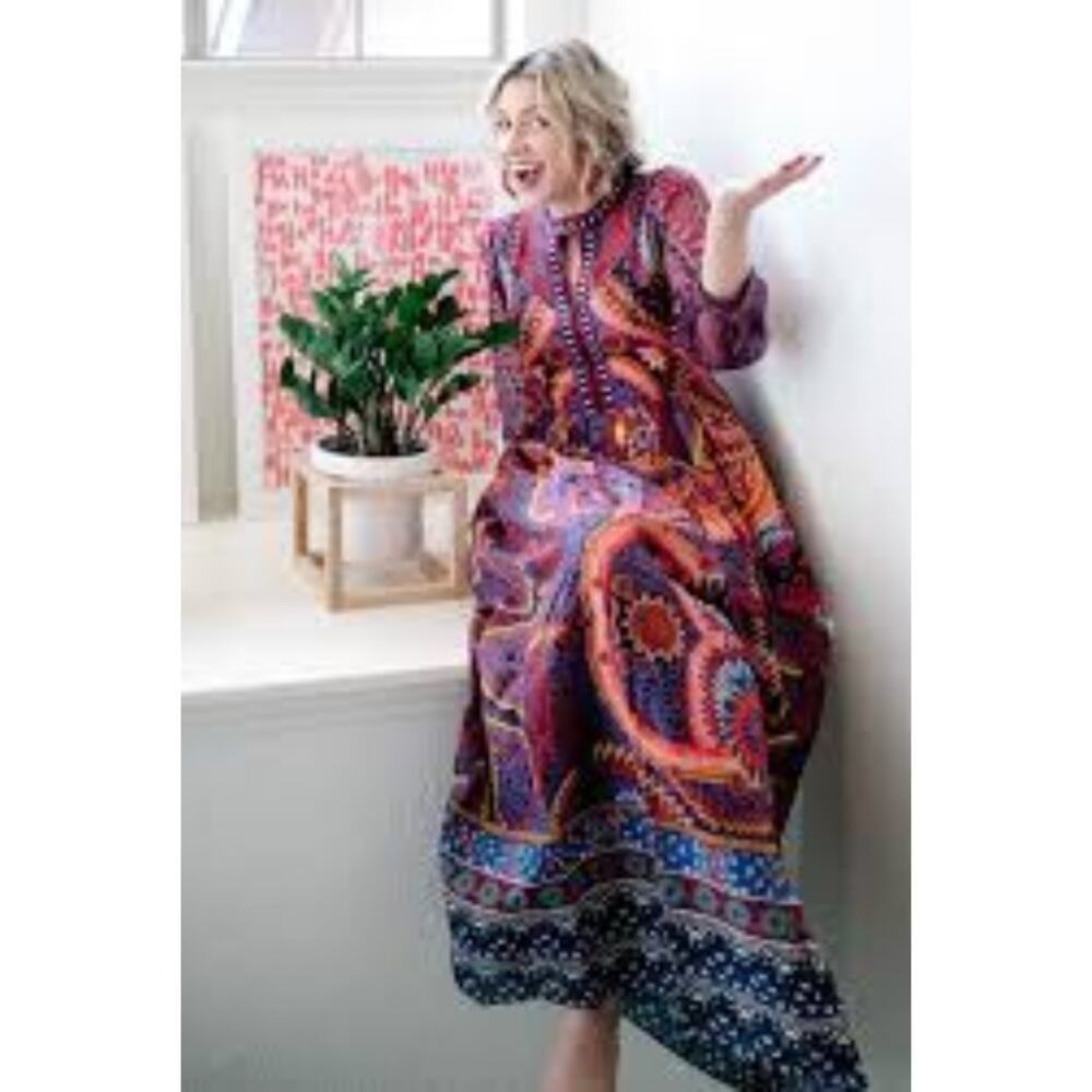 Anthropologie Maren Embroidered Maxi Dress Size 16W NWT - Picture 5 of 16